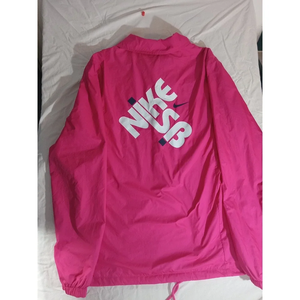 Nike SB Men's Shield Hot Pink Nylon Windbreaker Skate Jacket Size XSmall‎ New